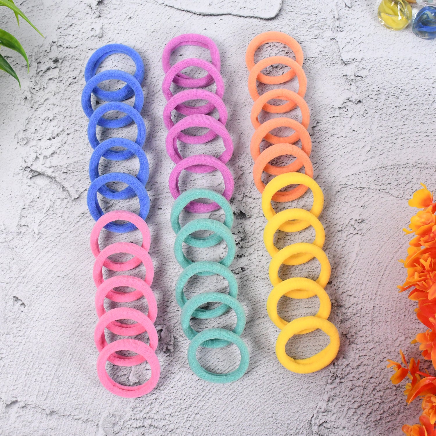 Mini Hair Ties Mini Hairlines Mini Hairbands (30 Pcs Set) - Zidbik
