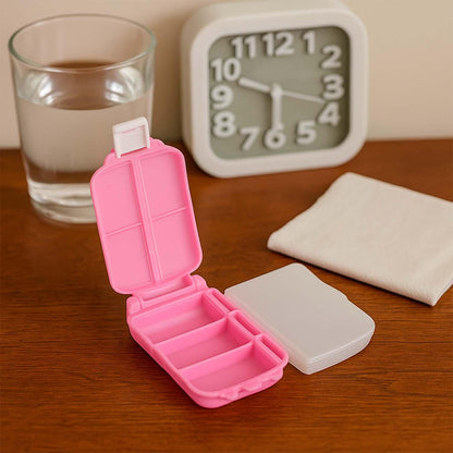 Portable Pink Dual-sided Pill Organizer Box (1 Pc) - Zidbik