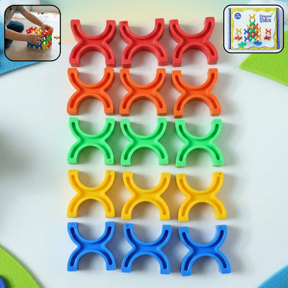 Balanced Block Colorful Interlocking Stacking Toy (1 Set) - Zidbik