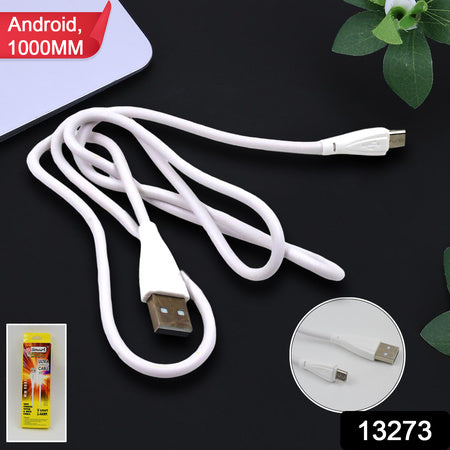 Fast Charging For Android  Data Transfer Long Micro Cable (1000 Mm) - Zidbik
