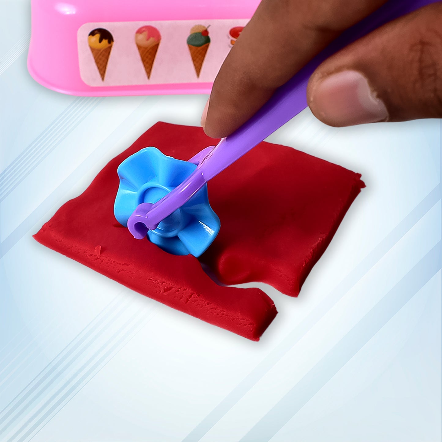 Scoop And Play Set Color Dough For Kids Play Toys Ice Cream Maker Machine (36 Pcs Set) - Zidbik