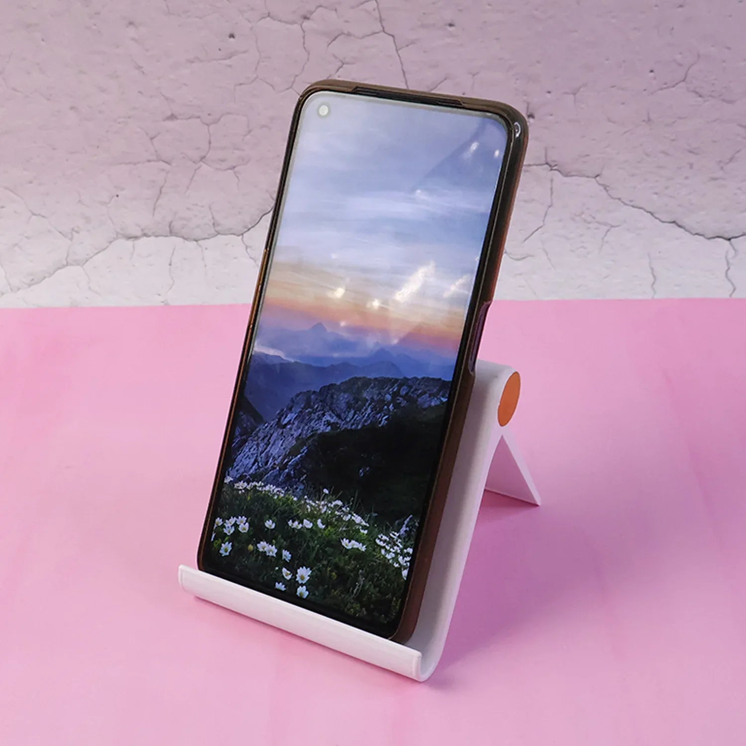 Plastic Foldable Desktop Mobile Stand (1 Pc White) - Zidbik