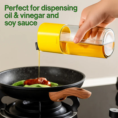 500 Ml Automatic Oil Dispenser Bottle With One-touch Controlled Pour Spout (1 Pc) - Zidbik
