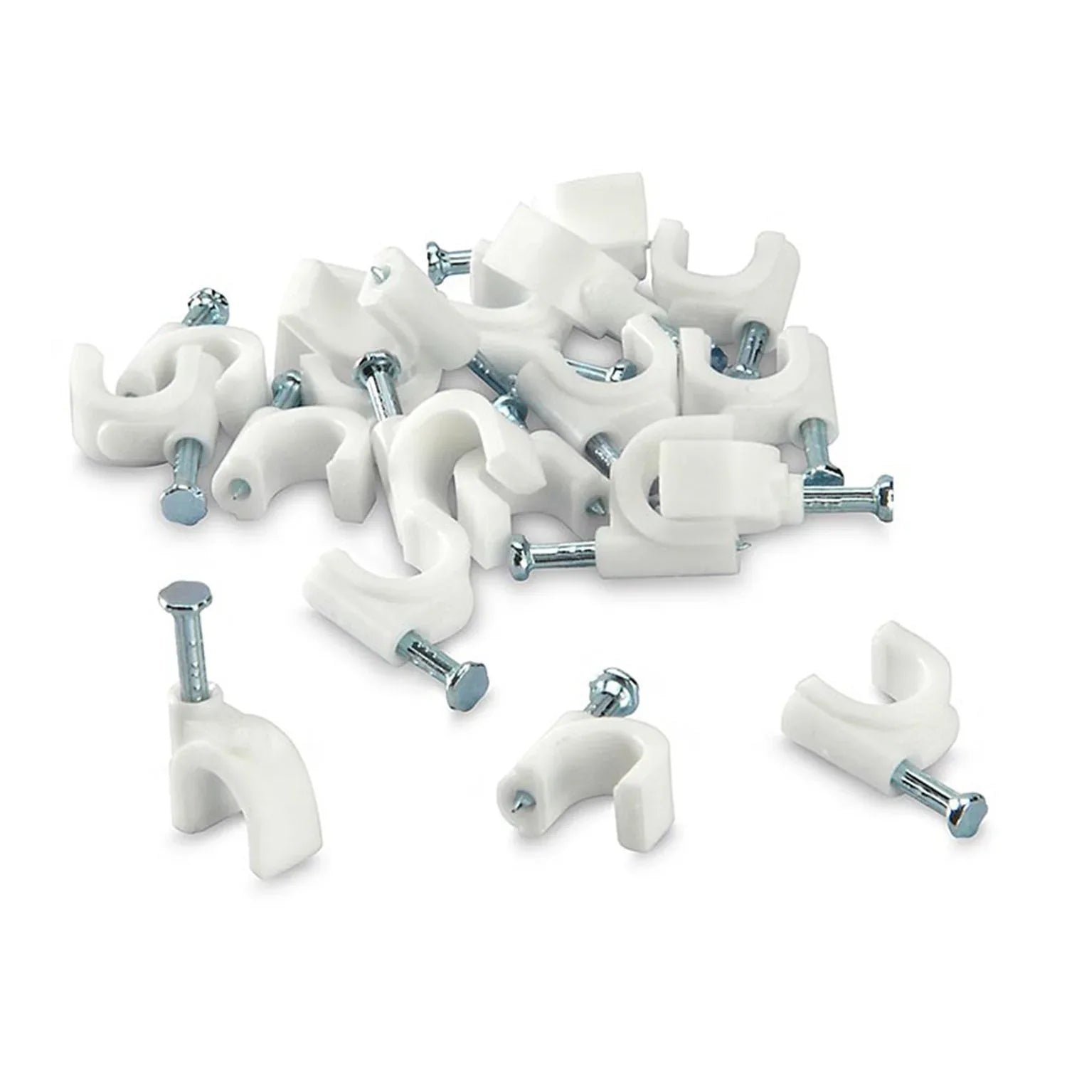 9020 100 Pc 6 Mm Cable Clip Used In All Kinds Of Wires To Make Them Stuck And Holded In Walls Etc. - Zidbik