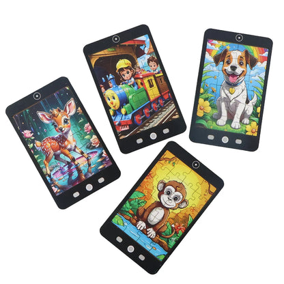 Kids Mini Cartoon Jigsaw Puzzle 1 Pc Mix Design - Zidbik