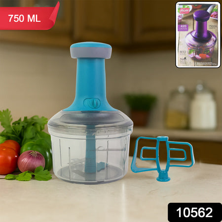 Supermom Premium Manual Push Chopper And Vegetable Cutter (750ml  1 Pc) - Zidbik