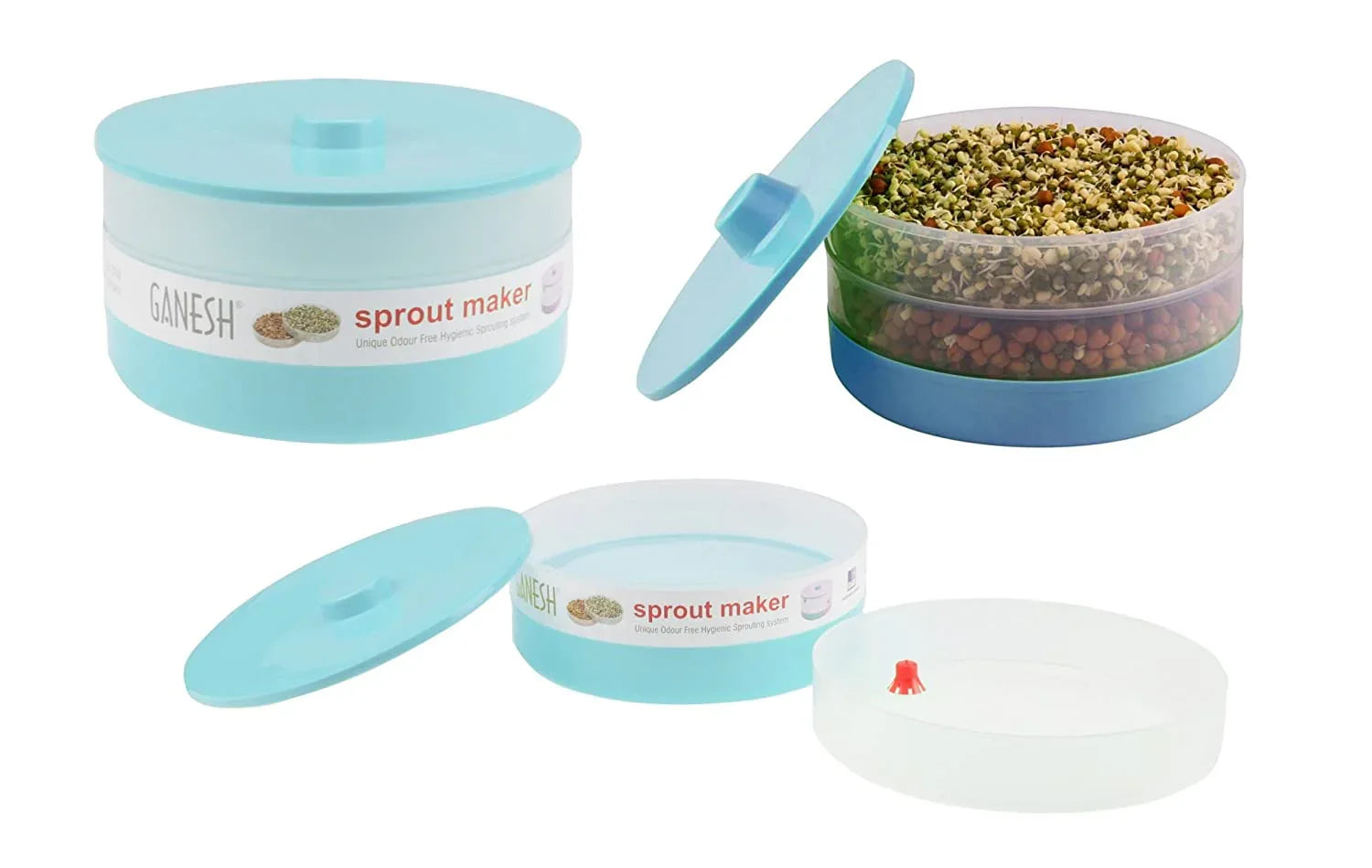 8109 Ganesh Sprout Maker Bean Bowl (1800 Ml) - Zidbik