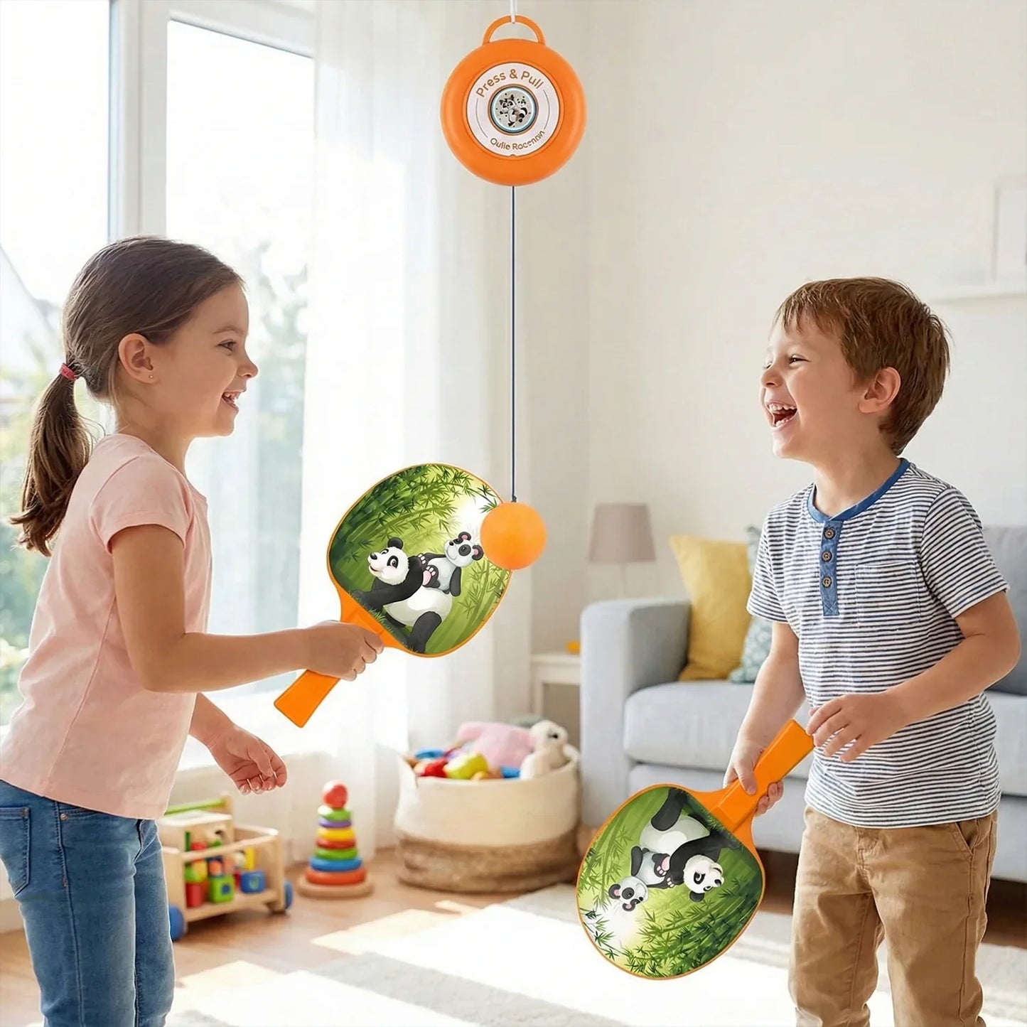 Hanging Table Tennis Trainer Set For Kids (1 Set) - Zidbik