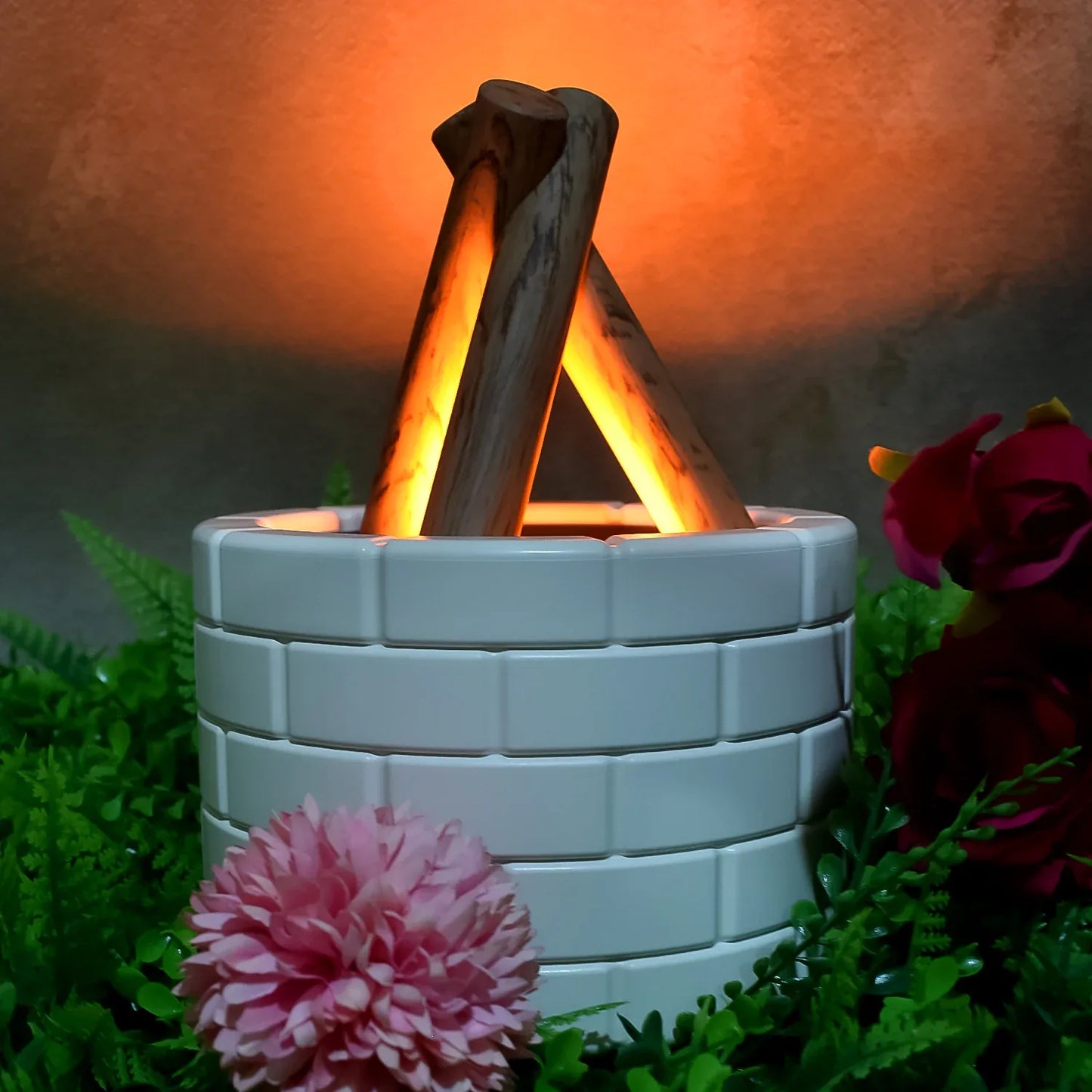 Bonfire Shaped Diffuser Essential Oil Diffuser Multi Function Flame Oil Diffuser (1 Pc) - Zidbik
