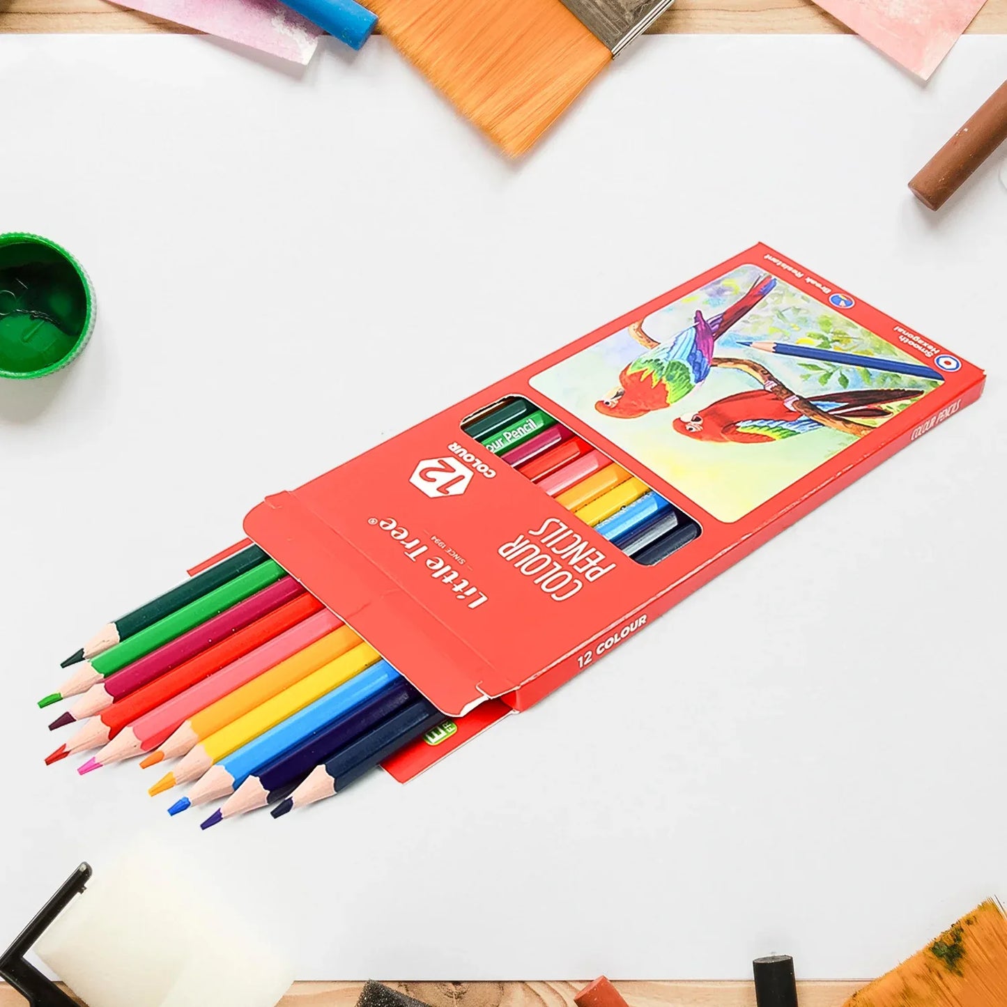 Art Drawing Wooden Pencils Color (12 Pcs Set) - Zidbik