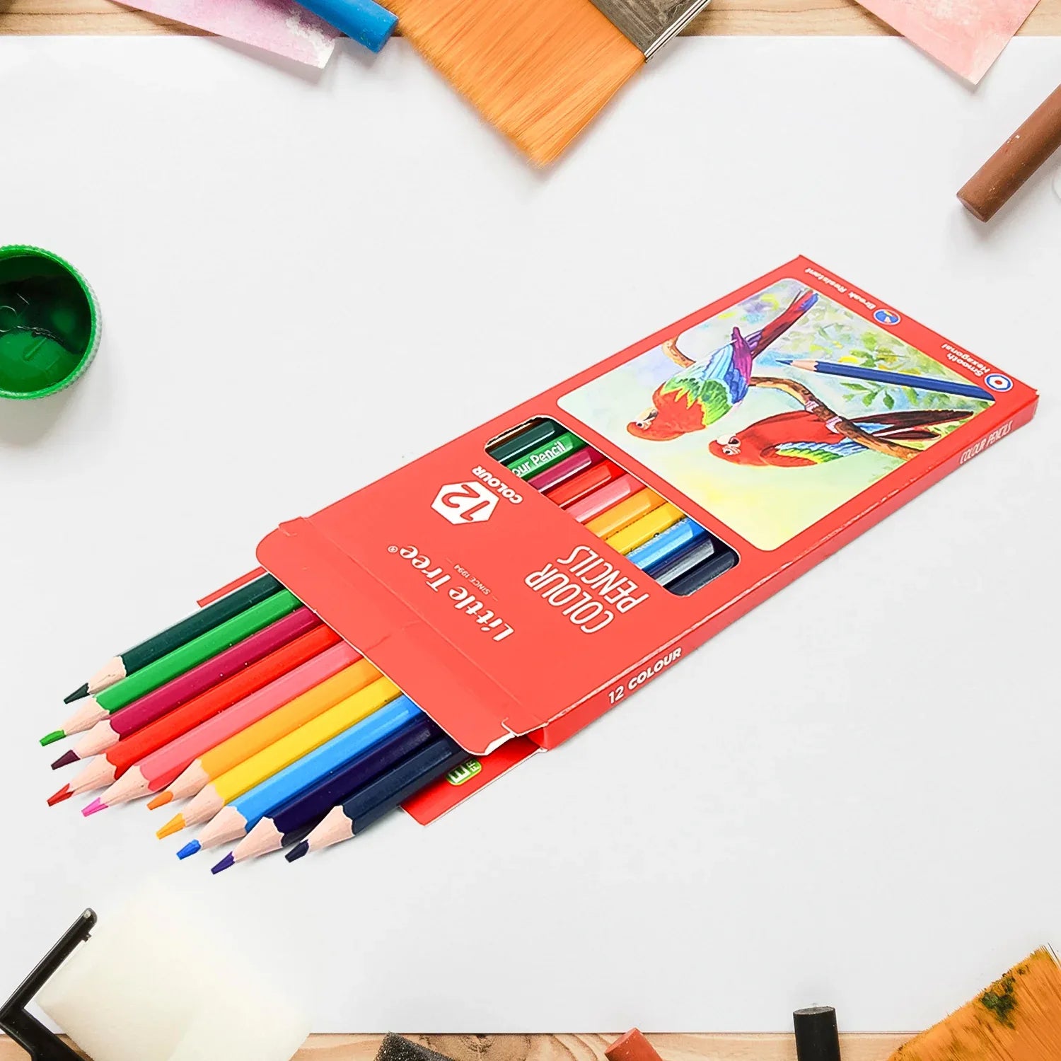 Art Drawing Wooden Pencils Color (12 Pcs Set) - Zidbik