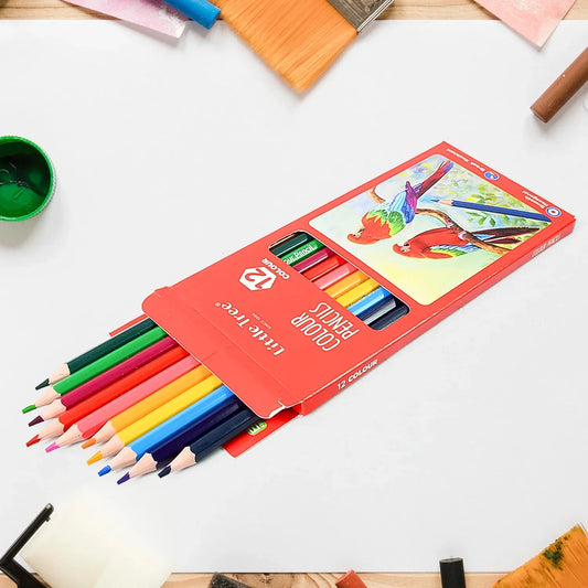 Art Drawing Wooden Pencils Color (12 Pcs Set) - Zidbik