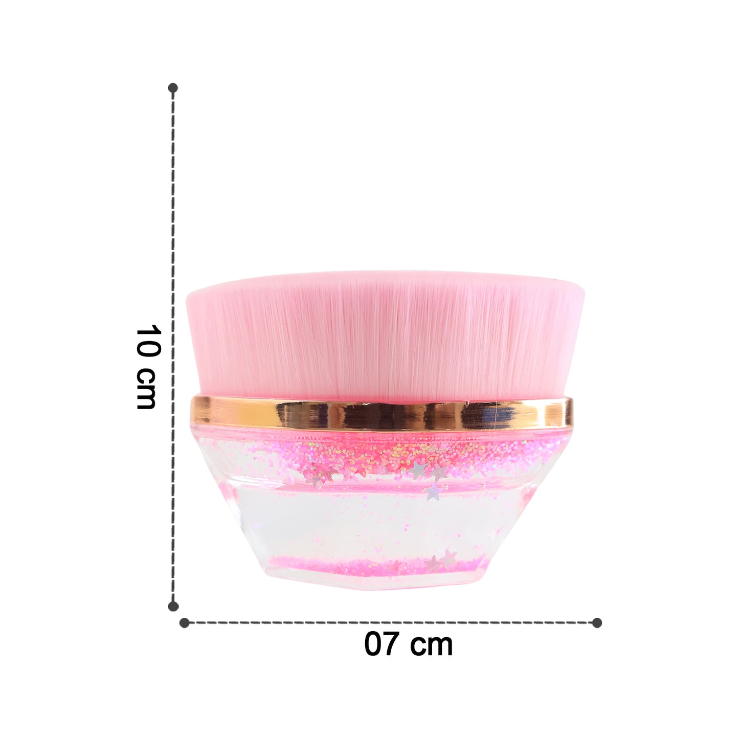 Glitter Cosmetic Brush With Starry Gel Base (1 Pc) - Zidbik