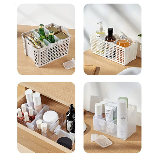Plastic Storage Baskets Space Allocator Refrigerator Organizer Bins Partition Clip (10 Pcs Set) - Zidbik