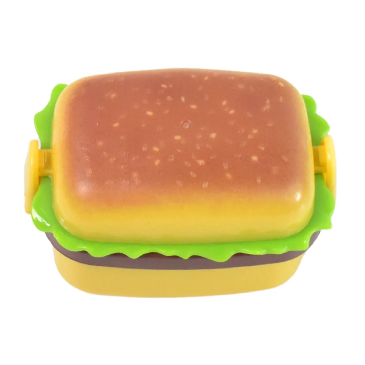 Plastic Burger Shape Small Size Double Hole Sharpener With Eraser (1 Set) - Zidbik