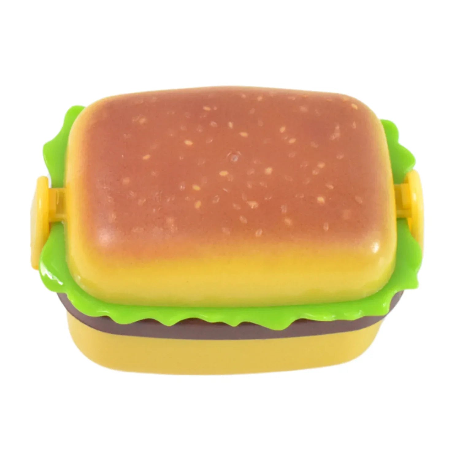 Plastic Burger Shape Small Size Double Hole Sharpener With Eraser (1 Set) - Zidbik