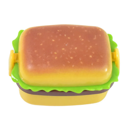 Plastic Burger Shape Small Size Double Hole Sharpener With Eraser (1 Set) - Zidbik