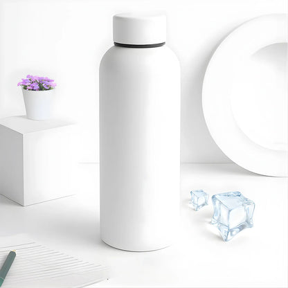 Stainless Steel Double Wall Vacuum-insulated Drink Water (White 500 Ml Approx) - Zidbik