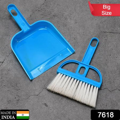 7618 Dustpan Supdi With Brush Broom Set For Multipurpose Cleaning Big Size - Zidbik