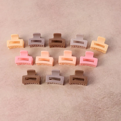 Stylish Mini Hair Claw Clips Set 12 Pc - Zidbik