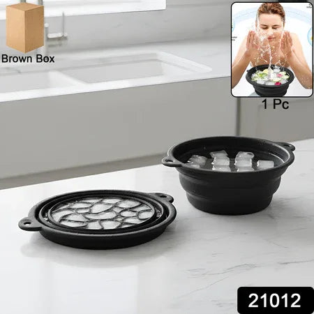 Portable Foldable Silicone Ice Bath Bowl (1 Pc) - Zidbik