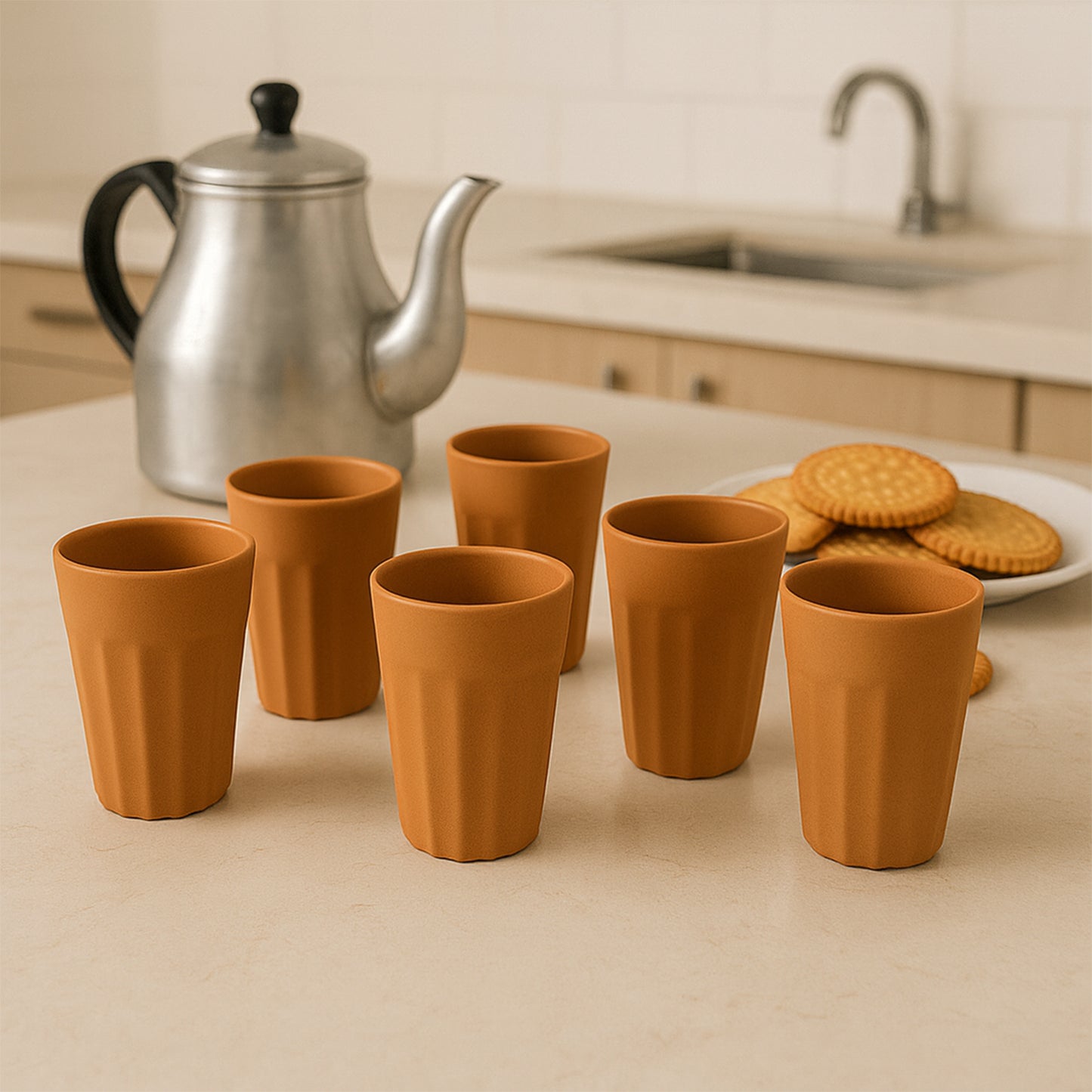 Konvex Traditional Chai Cups (125 Ml  6 Pc) - Zidbik