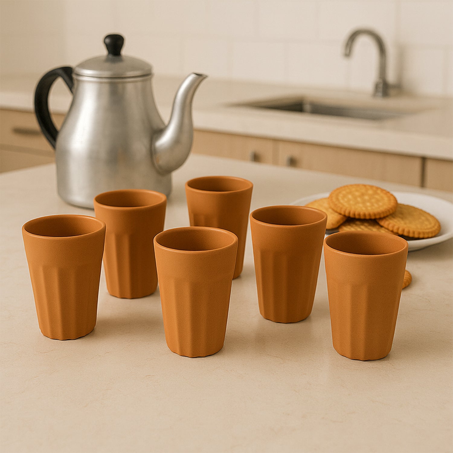 Konvex Traditional Chai Cups (125 Ml  6 Pc) - Zidbik
