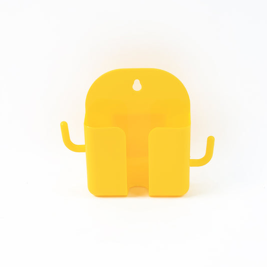 1 Pc Orange Wallmount Mobile Stand With Hook For And Stuffs Purposes. - Zidbik