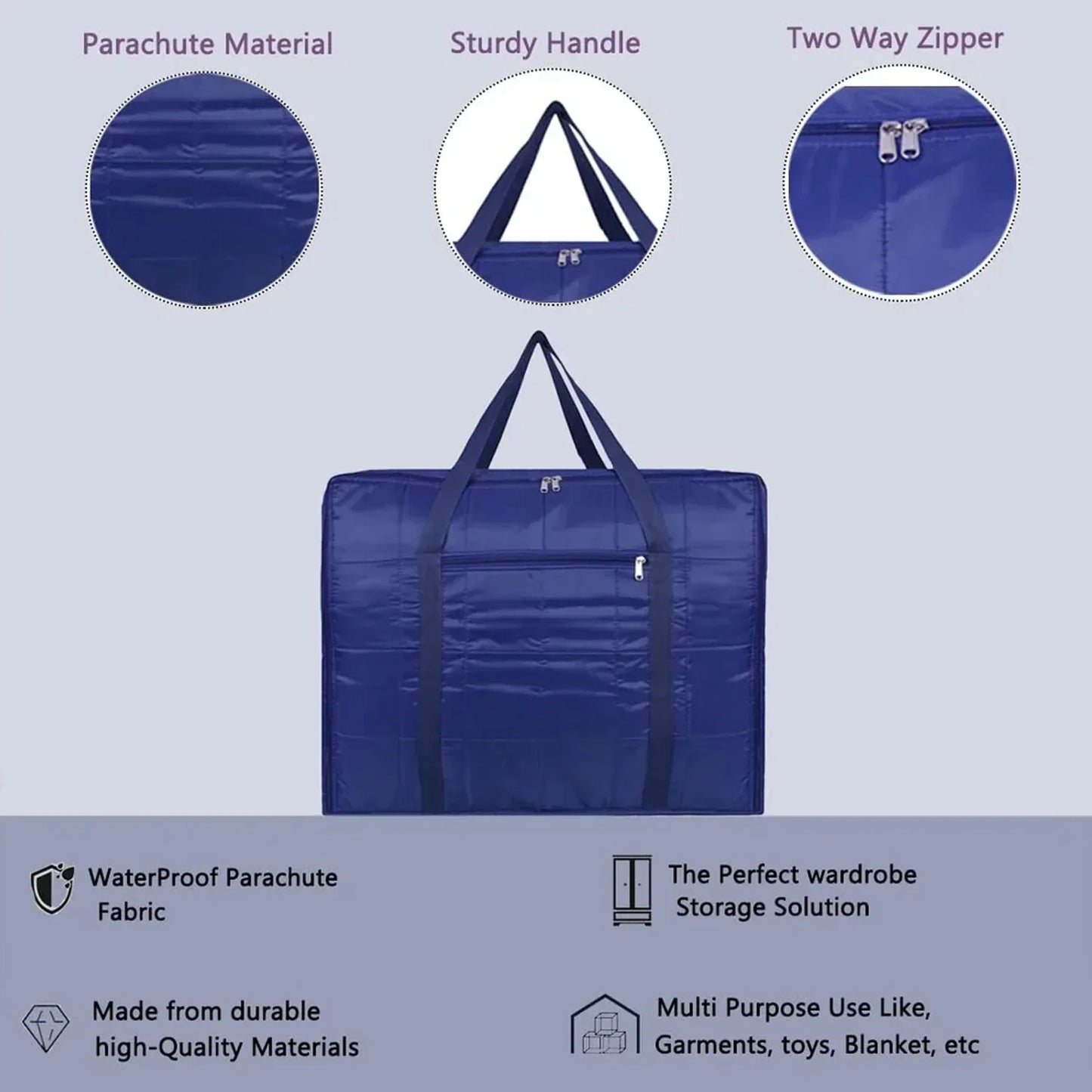 Blanket Storage Bag (1 Pc 60x47x33 Cm) - Zidbik