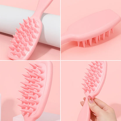 Multipurpose Silicone Scalp Massager Shampoo Brush (1 Pc) - Zidbik