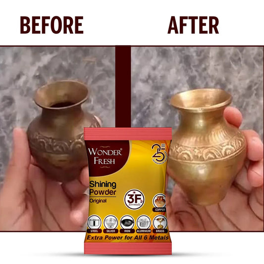 Shining Powder Cleans And Polishes Copper Brass Silver Aluminum Iron And Steel Removes Tarnish And Oxidation (200 Gm) - Zidbik