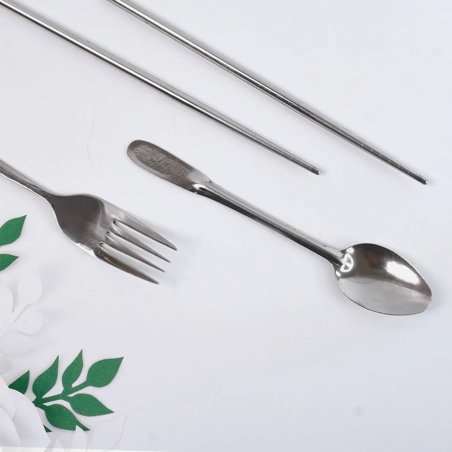 Portable Utensils Travel Camping Cutlery Set 4 Pc With Case - Zidbik