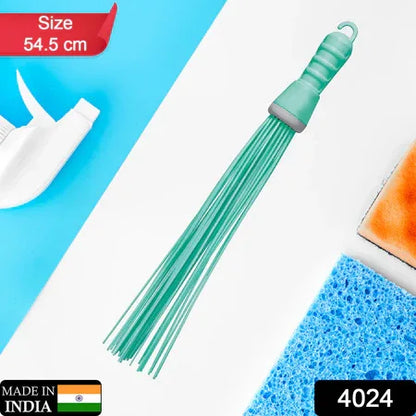 4024 Plastic Hard Bristle Broom For Bathroom Floor Cleaning And Scrubbing Wet And Dry Floor Cleaning - Zidbik