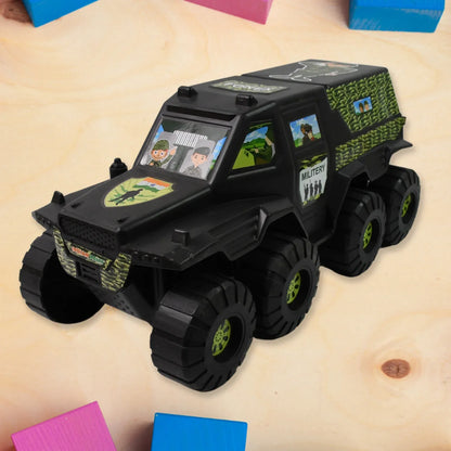 Big Military 8-wheel Plastic Car Toy (1 Pc) - Zidbik