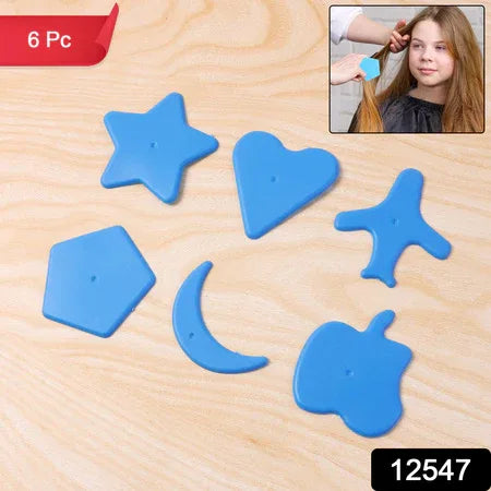 Haircut Design Stencil Set 6-in-1 Safe Hair Trimmer Molds - Zidbik