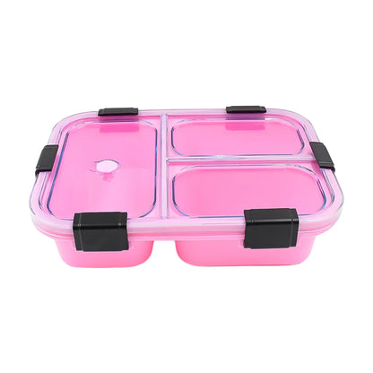 Plastic 3 Compartment Insulated Lunch Box Lunch Box (1 Pc) - Zidbik