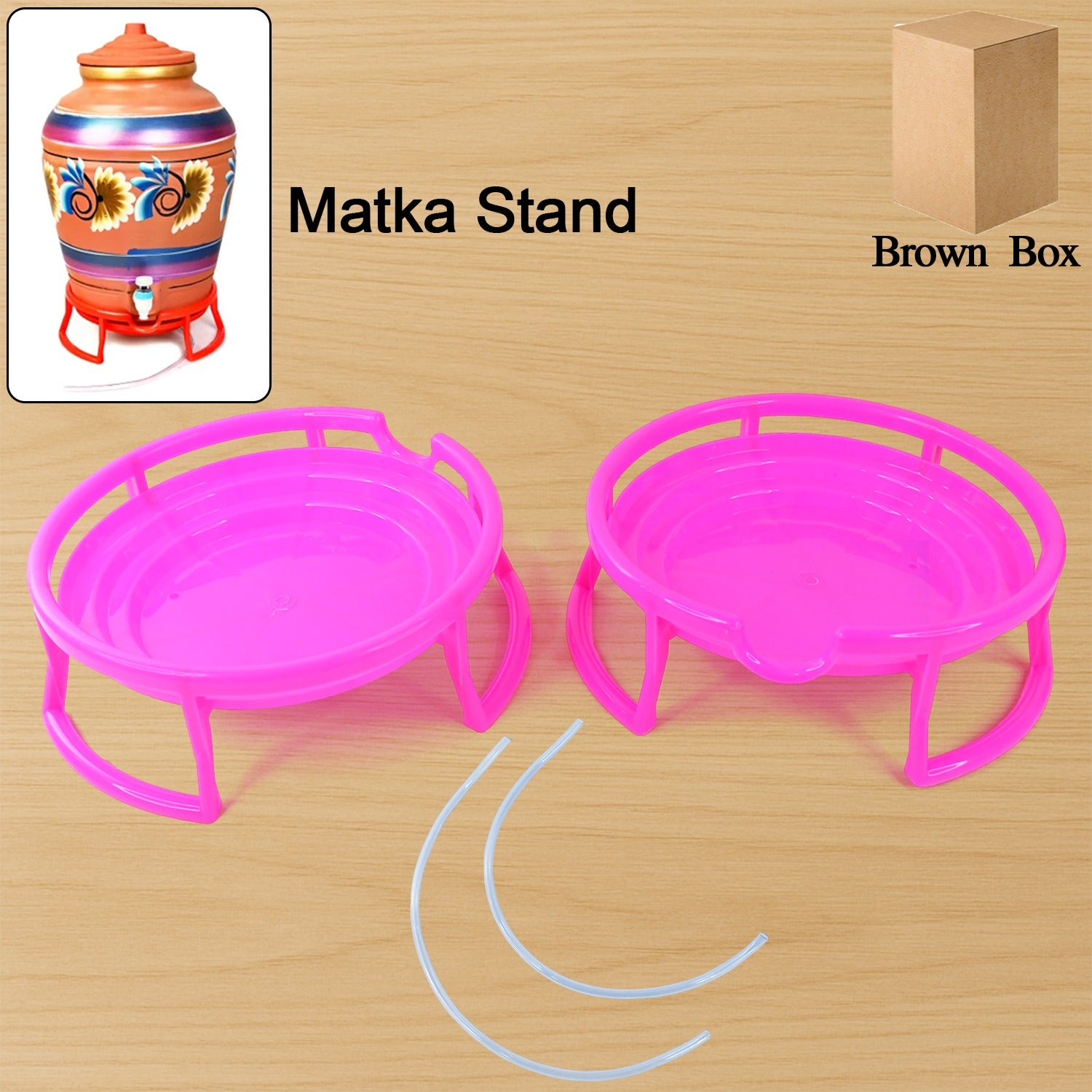 Plastic Water Pot Stand Set (2 Pc) - Zidbik