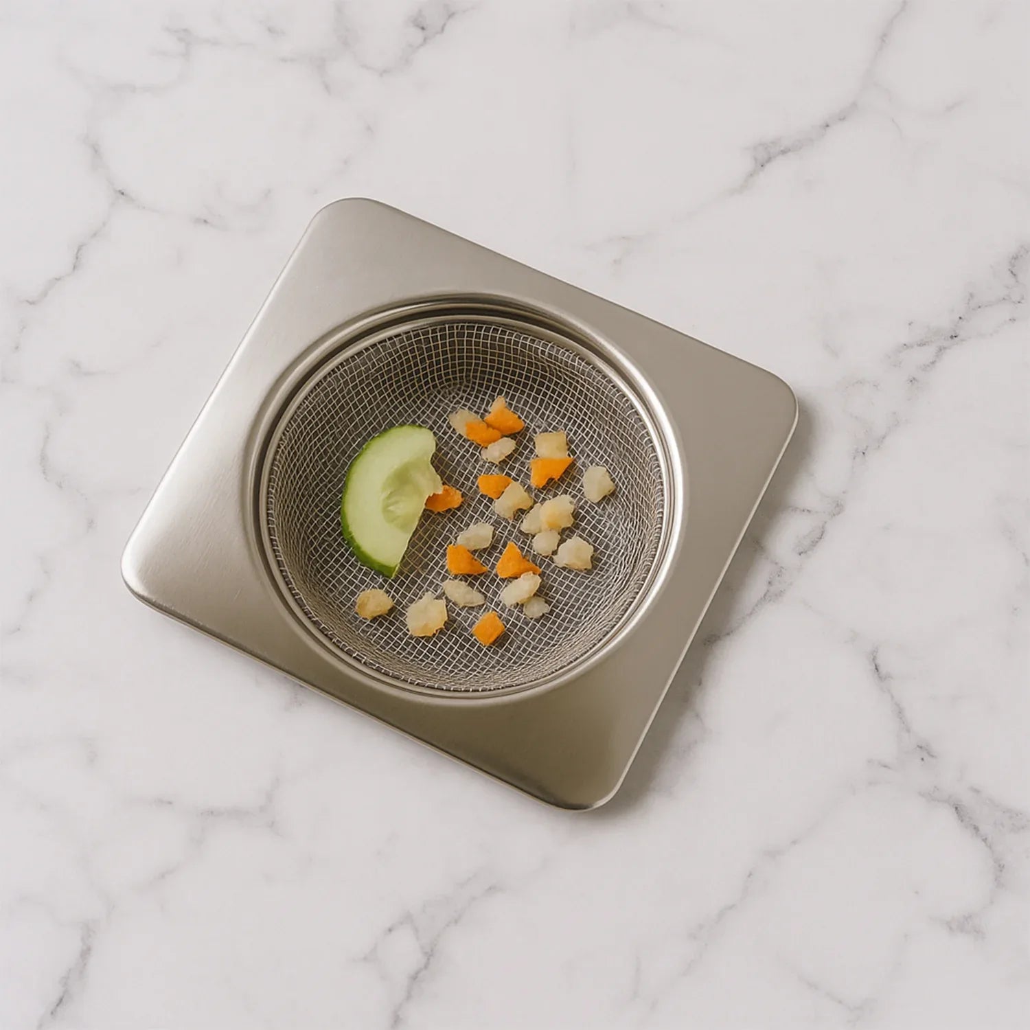 Stainless Steel Square Sink Strainer (1 Pc) - Zidbik