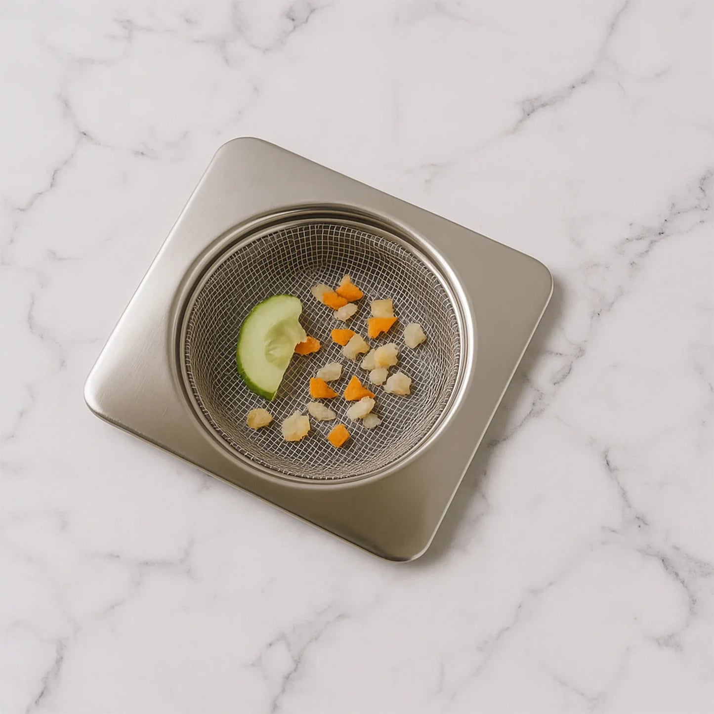 Stainless Steel Square Sink Strainer (1 Pc) - Zidbik