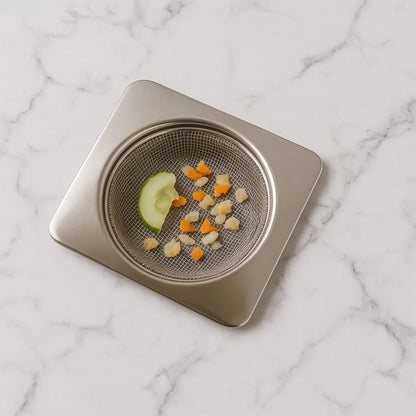 Stainless Steel Square Sink Strainer (1 Pc) - Zidbik