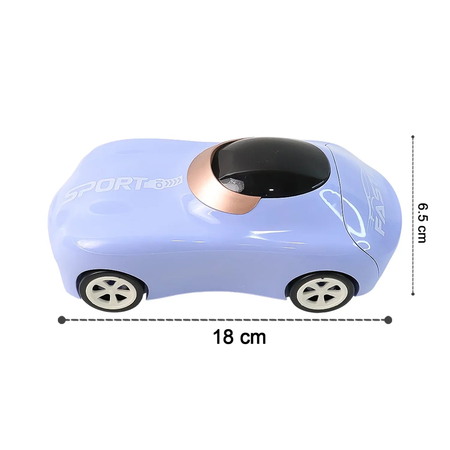 Car Shape Water Bottle With Built-in Straw 280ml (1 Pc) - Zidbik