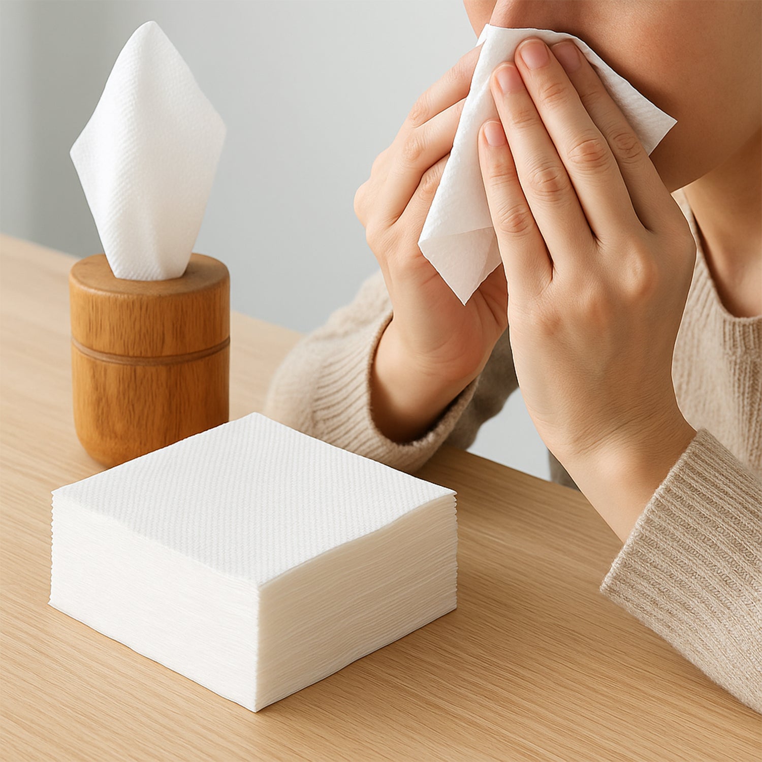 Soft Facial Tissue Paper Napkins Set (50 Pcs Set) - Zidbik