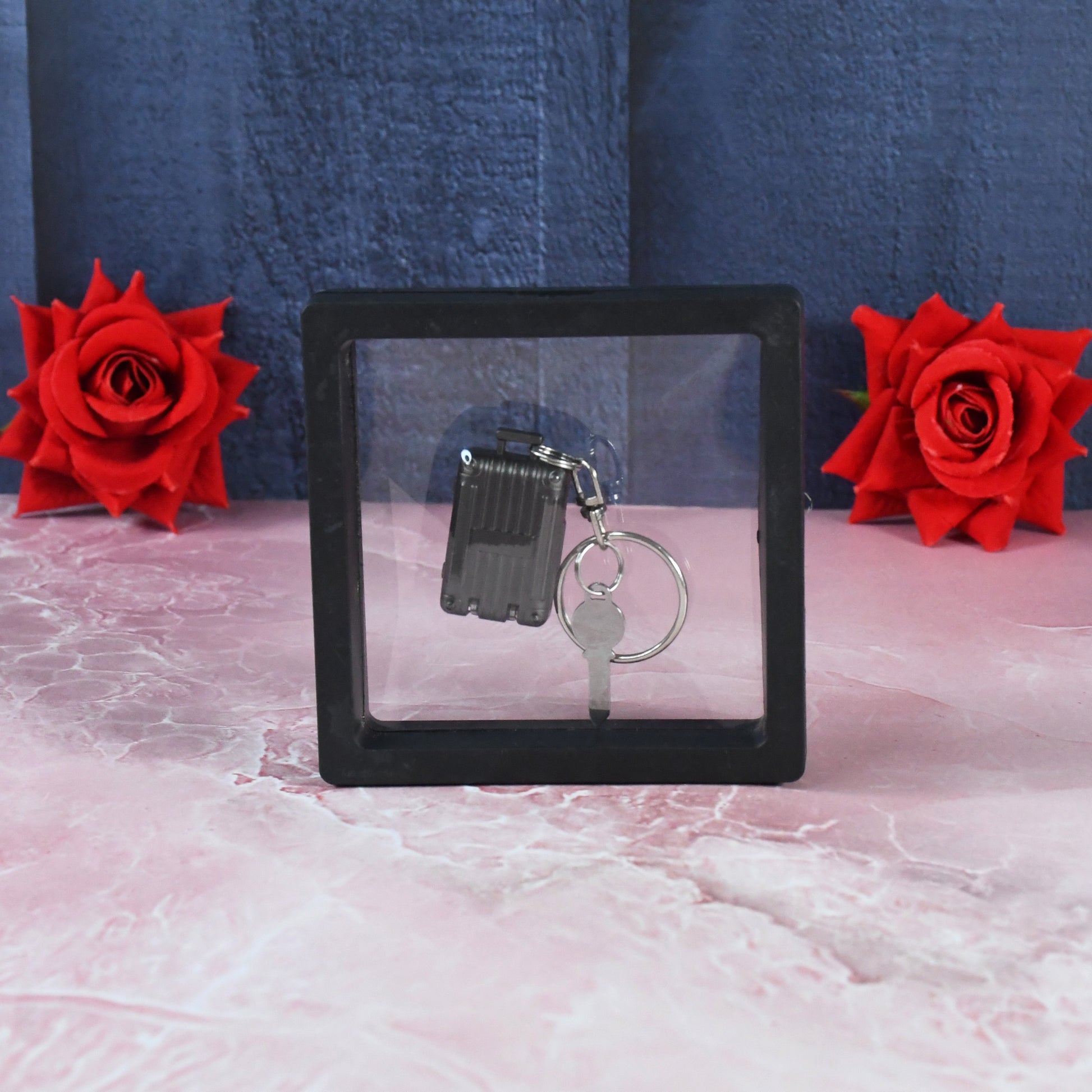 Suitcase Shape Nail Clipper Keychain With Key  3d Floating Frame Display Case (1 Set) - Zidbik