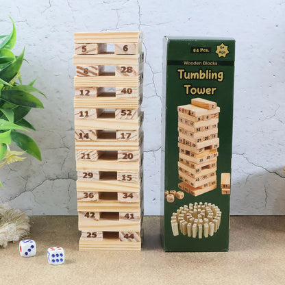 Tumbling Tower Wooden Blocks Game - (Set) - Zidbik