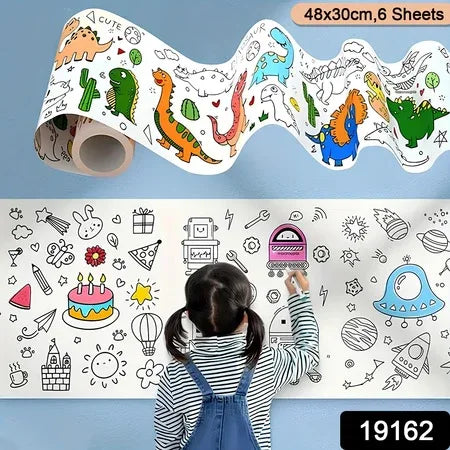 Fun And Educational Coloring Roll (1 Pc) - Zidbik