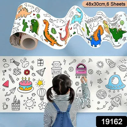 Fun And Educational Coloring Roll (1 Pc) - Zidbik