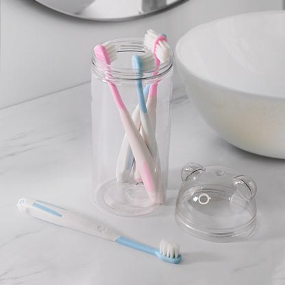 Multipurpose Travel-friendly Toothbrush Holder With 4 Soft Bristle Toothbrushes - Zidbik