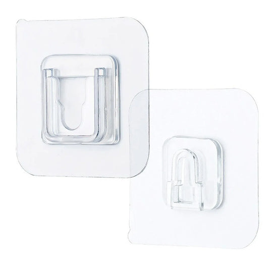 7433 Transparent Adhesive Male Hook Used For Hanging Various Types Of Items (1pc) - Zidbik
