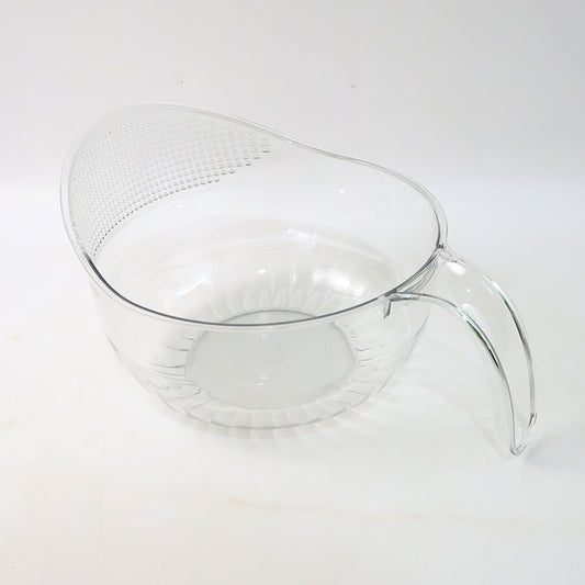 Supermom Multipurpose Transparent Plastic Bowl  Basket With Handle (1 Pc) - Zidbik