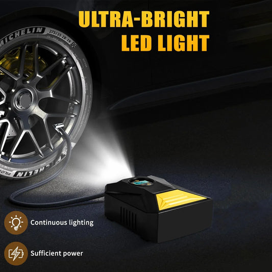 Mini Digital Portable Car Tyre Air Compressor - (1 Pc) - Zidbik